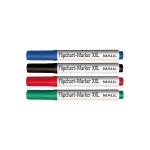 Flipchart-Marker,  4 Stück, farbig sortiert (rot, blau, grün, schwarz), 